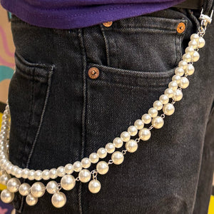 Pearl Pocket Chain with Silver tips - Kulture Original