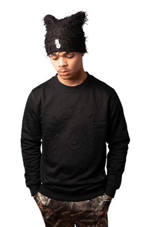 Black Embossed Premium Sweatshirt - Kulture Original