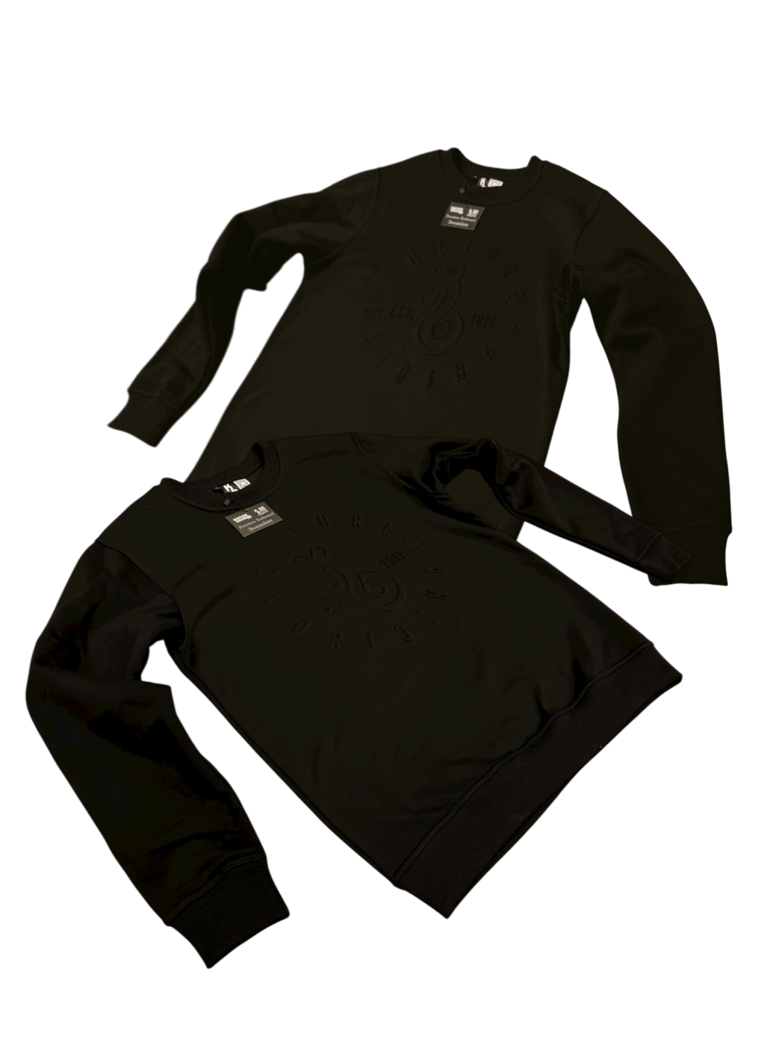 Black Embossed Premium Sweatshirt - Kulture Original