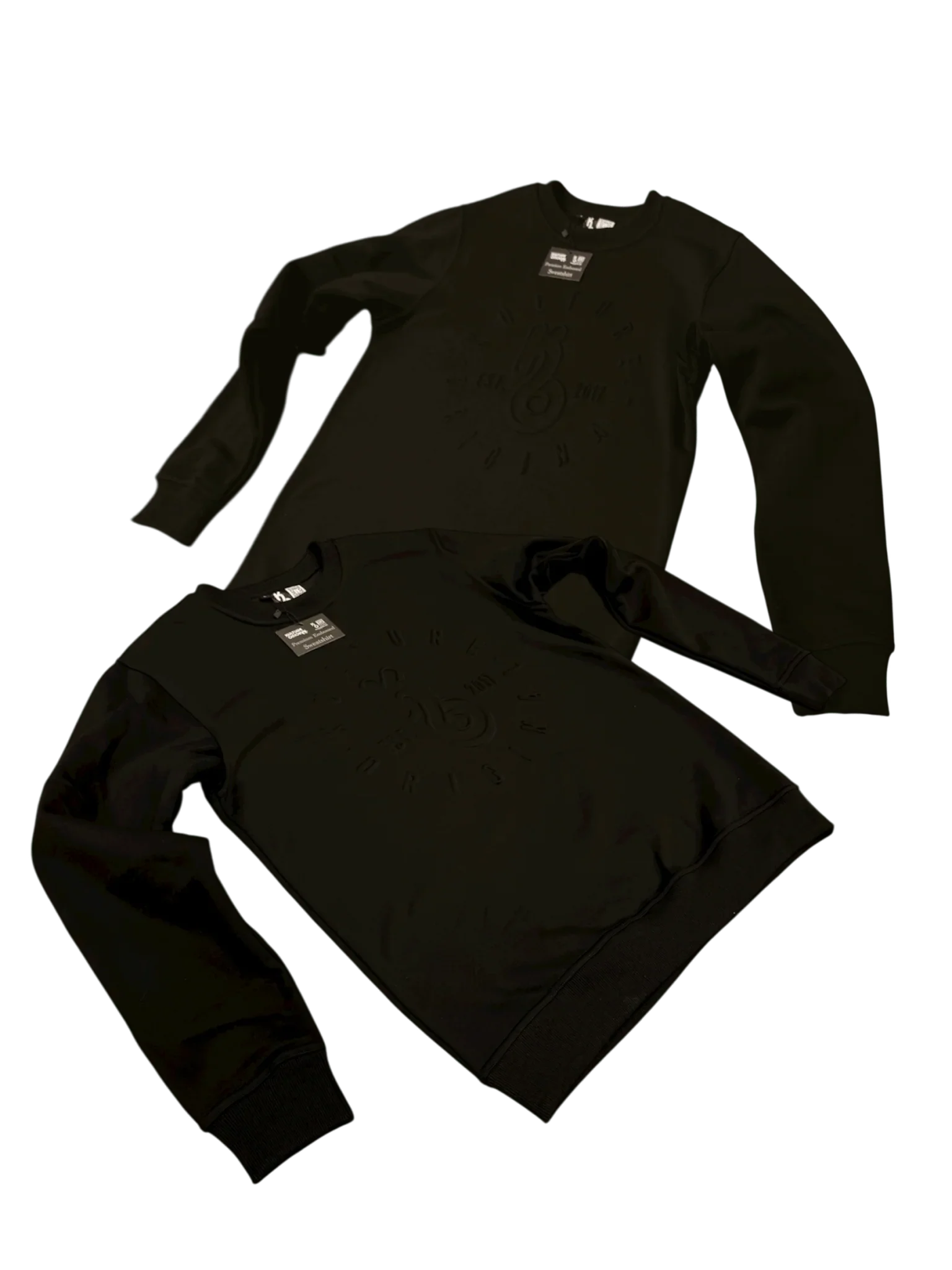 Black Embossed Premium Sweatshirt - Kulture Original
