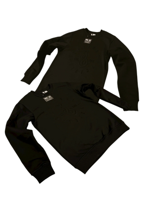 Black Embossed Premium Sweatshirt - Kulture Original