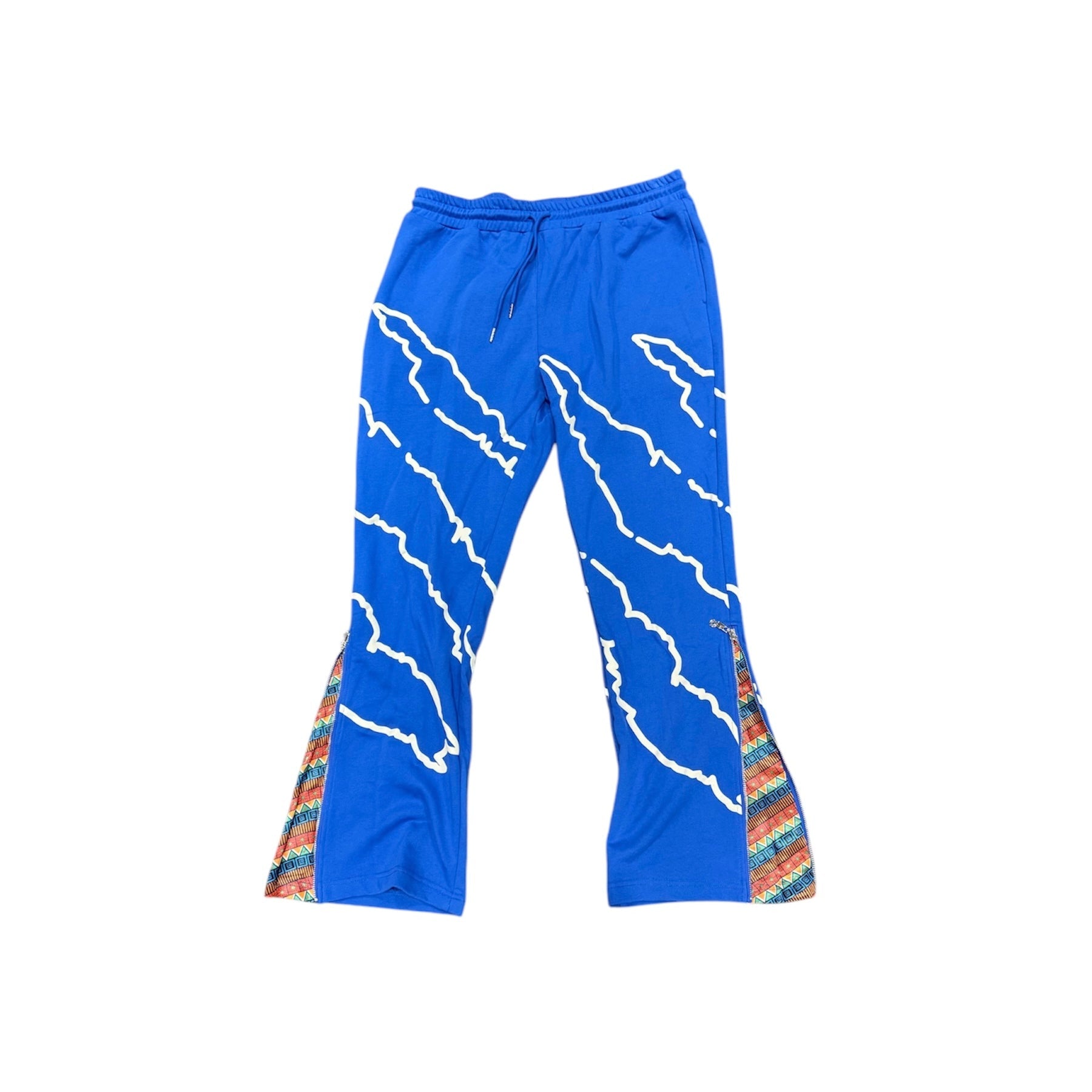 Blue Premium Stacked Sweatpants - Kulture Original
