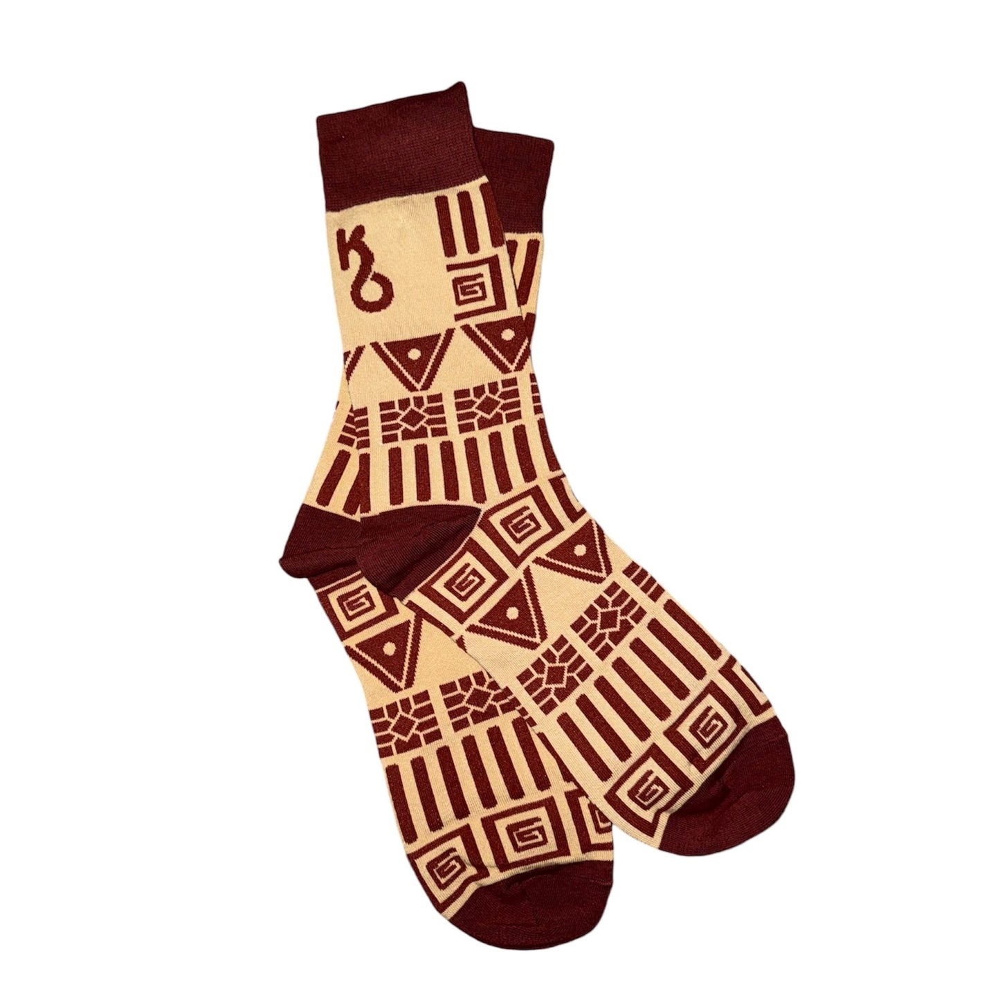 Brown Pattern Socks - Kulture Original