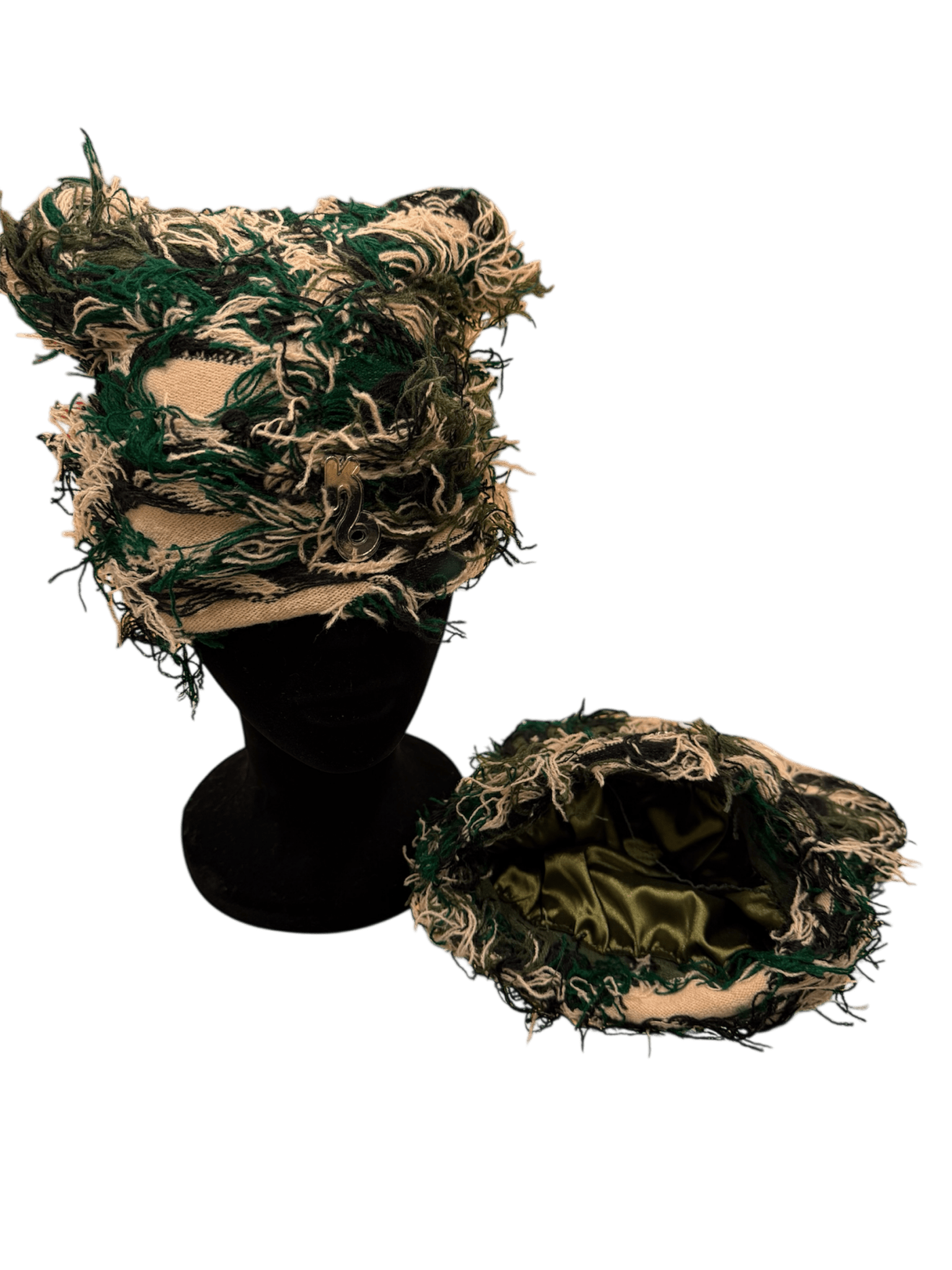 Forest Boxed Distressed Beanie - Satin Lined - Kulture Original