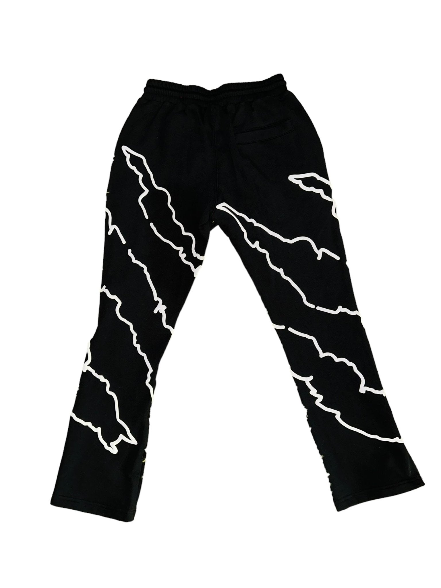 Black Premium Stacked Sweatpants - Kulture Original