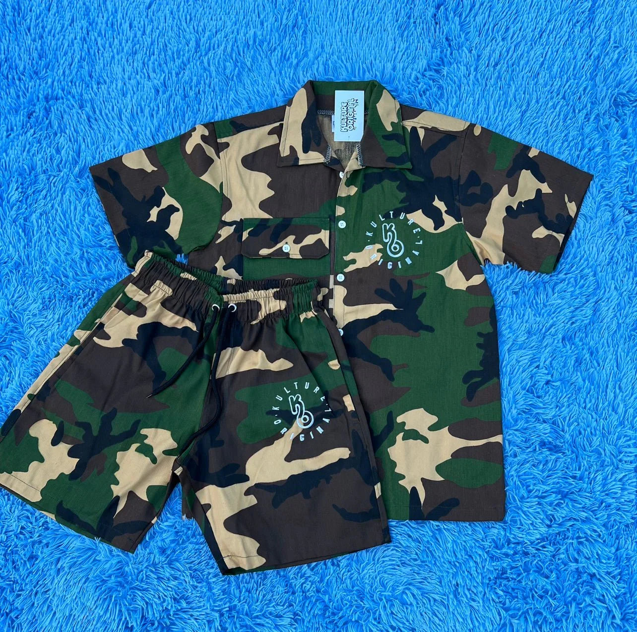 Camo KO Button Up Shirt - Kulture Original