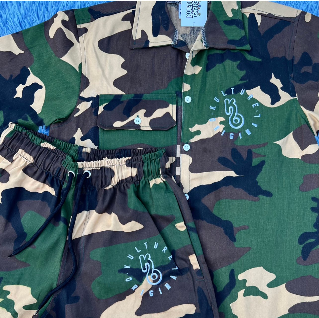 Camo KO Button Up Shirt - Kulture Original