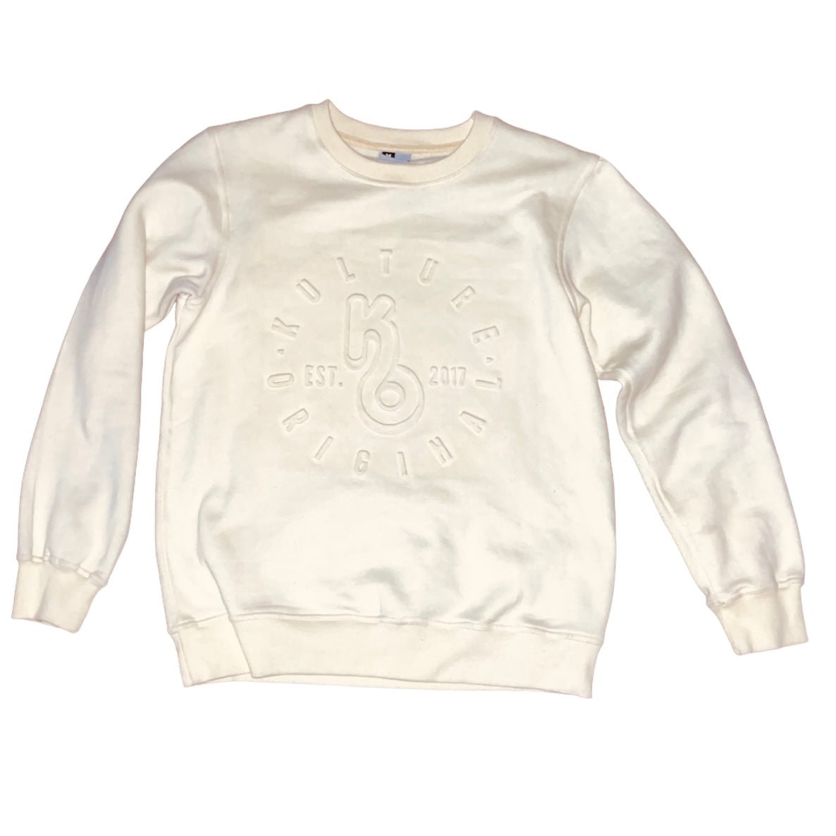 Cream Embossed Premium Sweatshirt - Kulture Original
