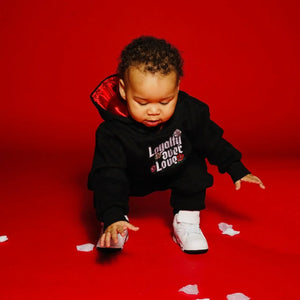 Kids Black Loyalty Over Love Sweatsuits - Kulture Original