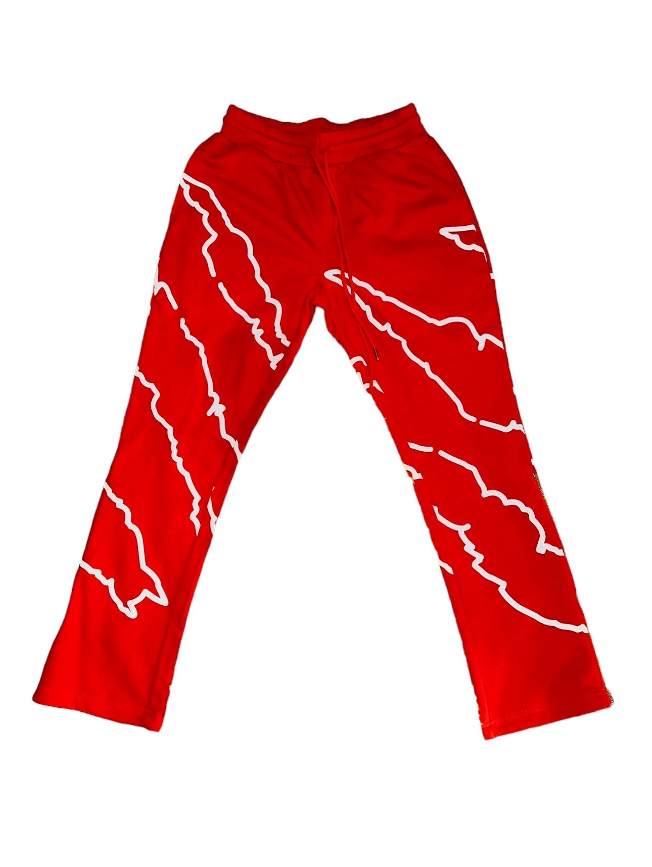 Red Premium Stacked Sweatpants - Kulture Original