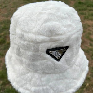 White Fur Bucket Hat - Kulture Original