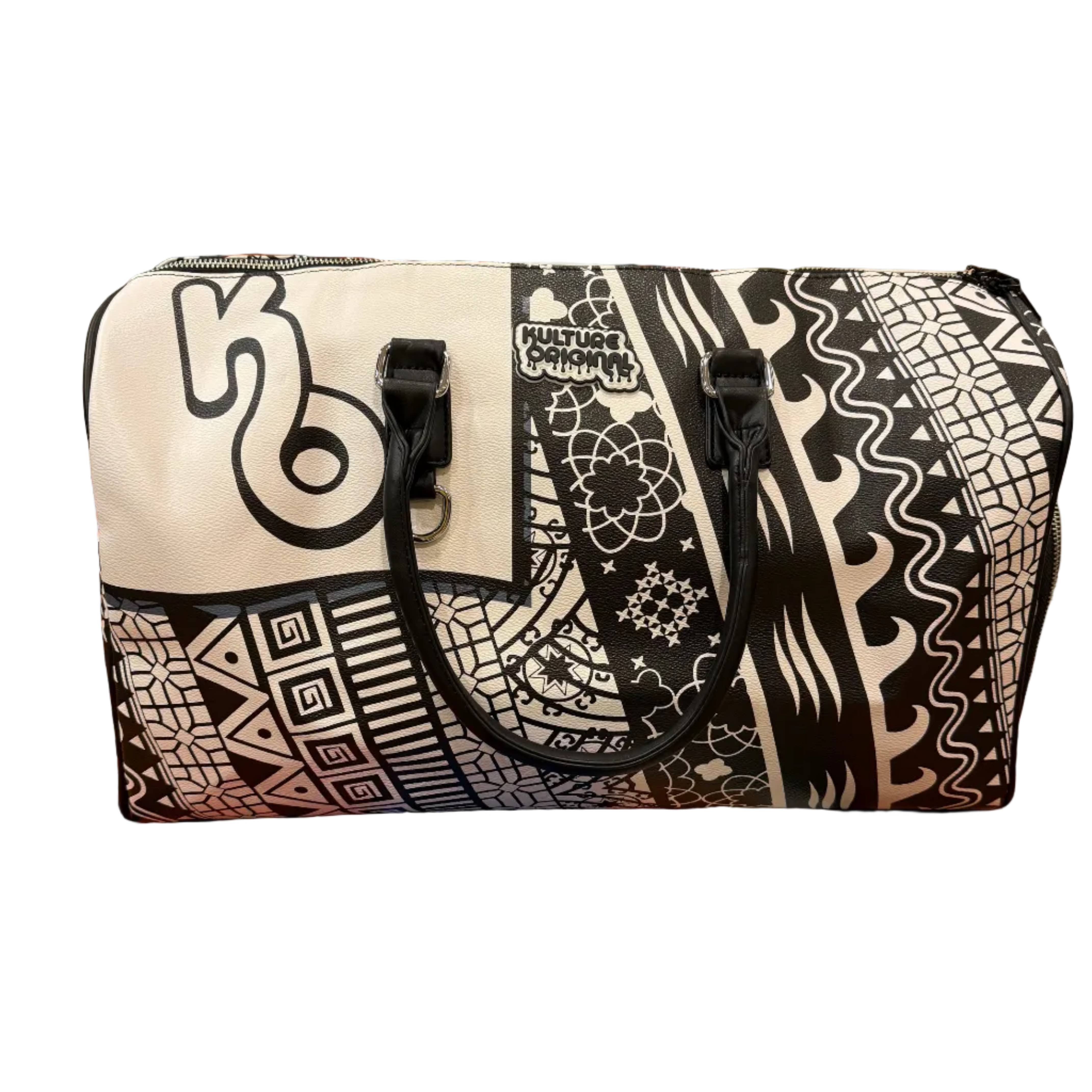 Black Premium KO Pattern Duffle Bag