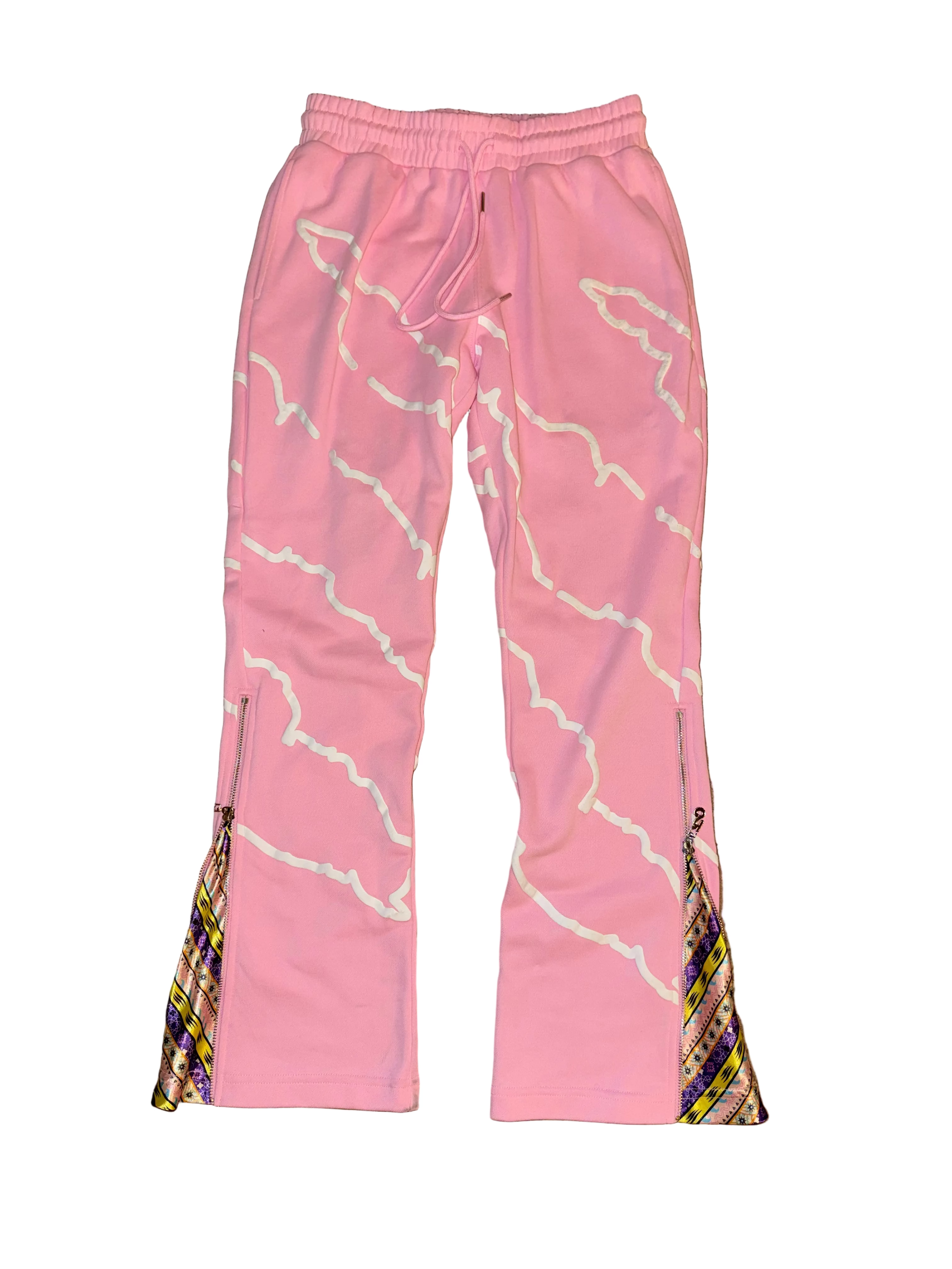 Pink Premium Stacked Sweatpants