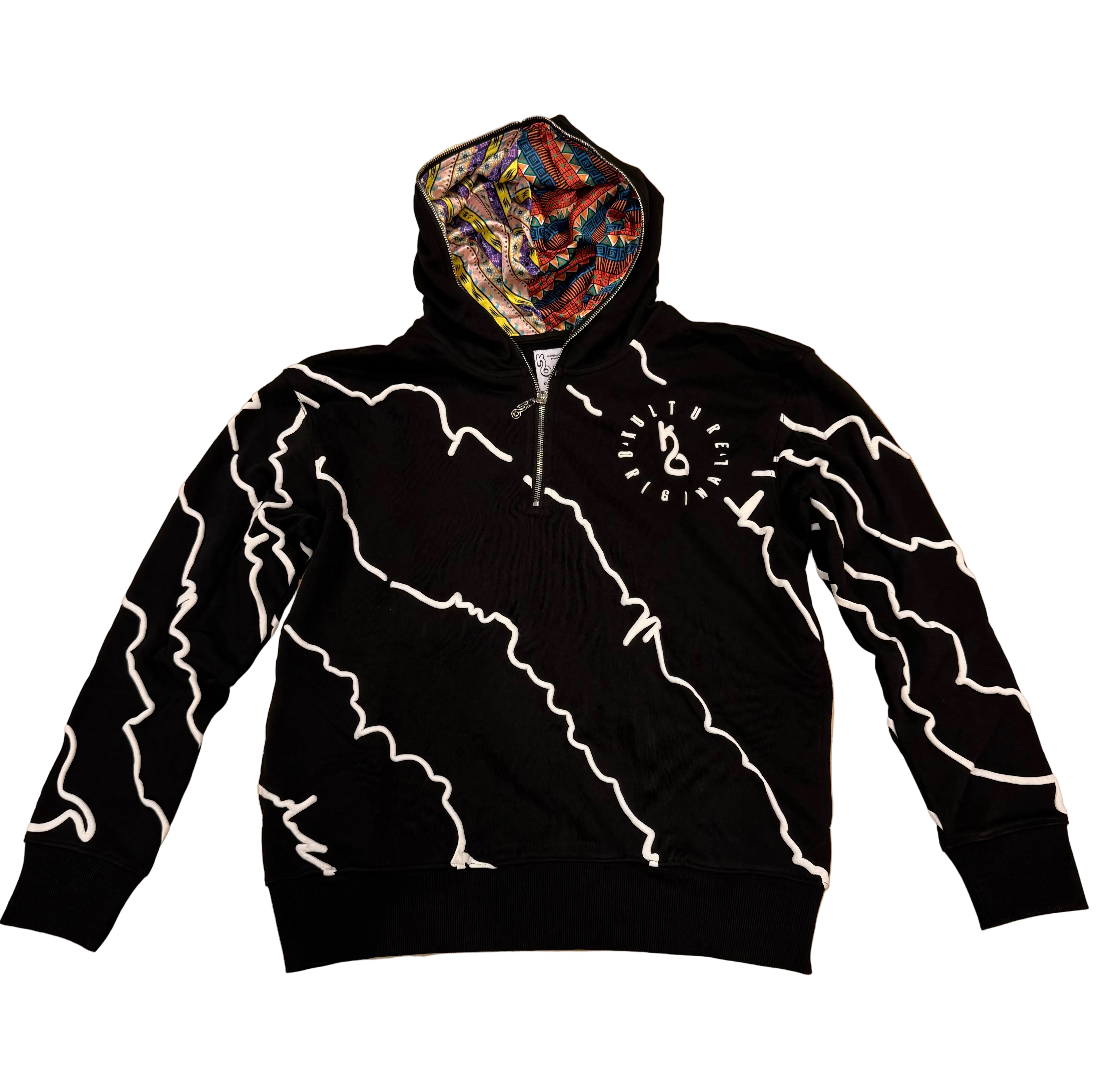 Quarter Zip Black (Satin Lined)