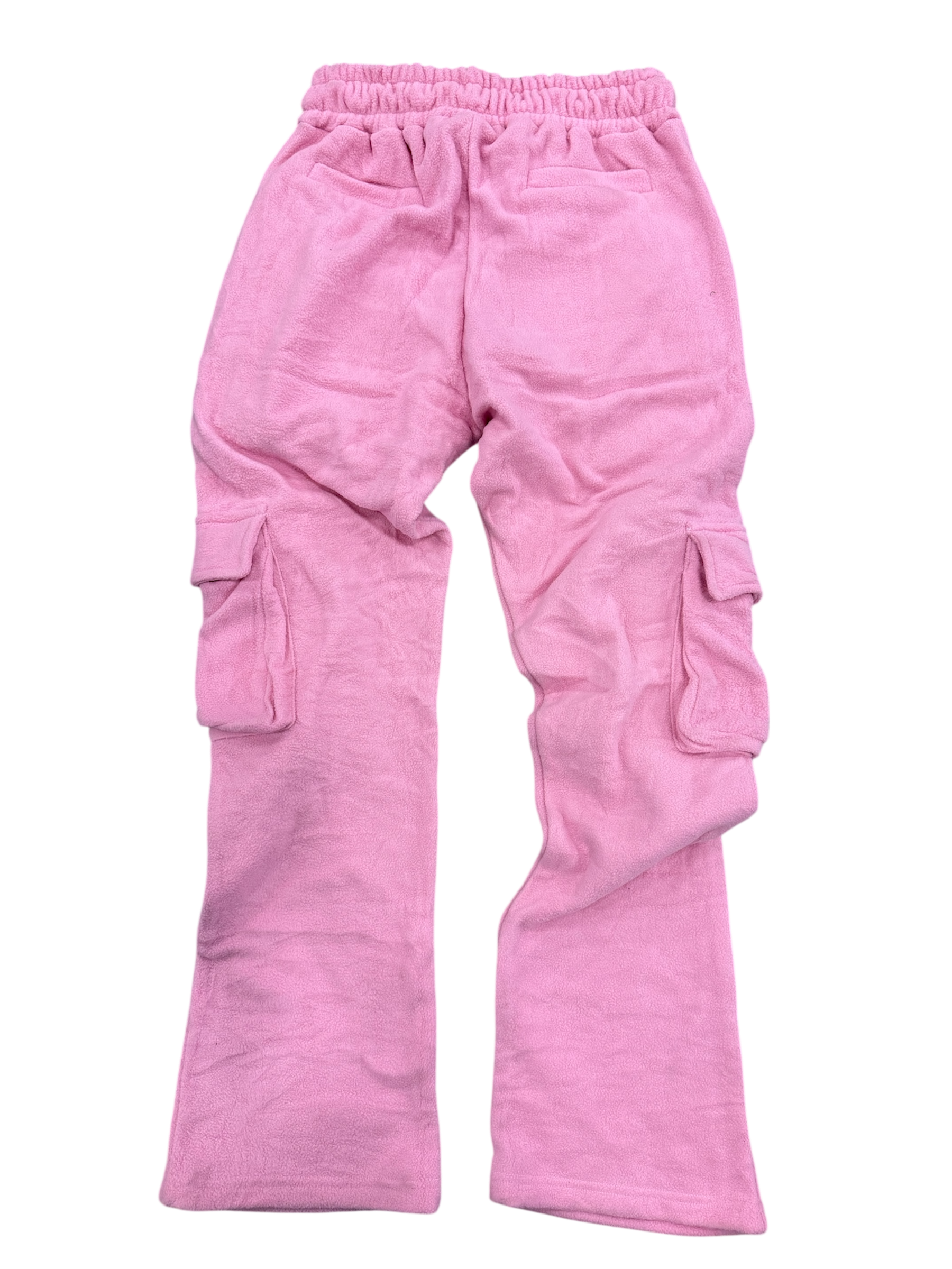 Pink Cargo Stacked Sweatpants