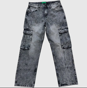Black Denim Cargo Jeans–Durable - Kulture Original
