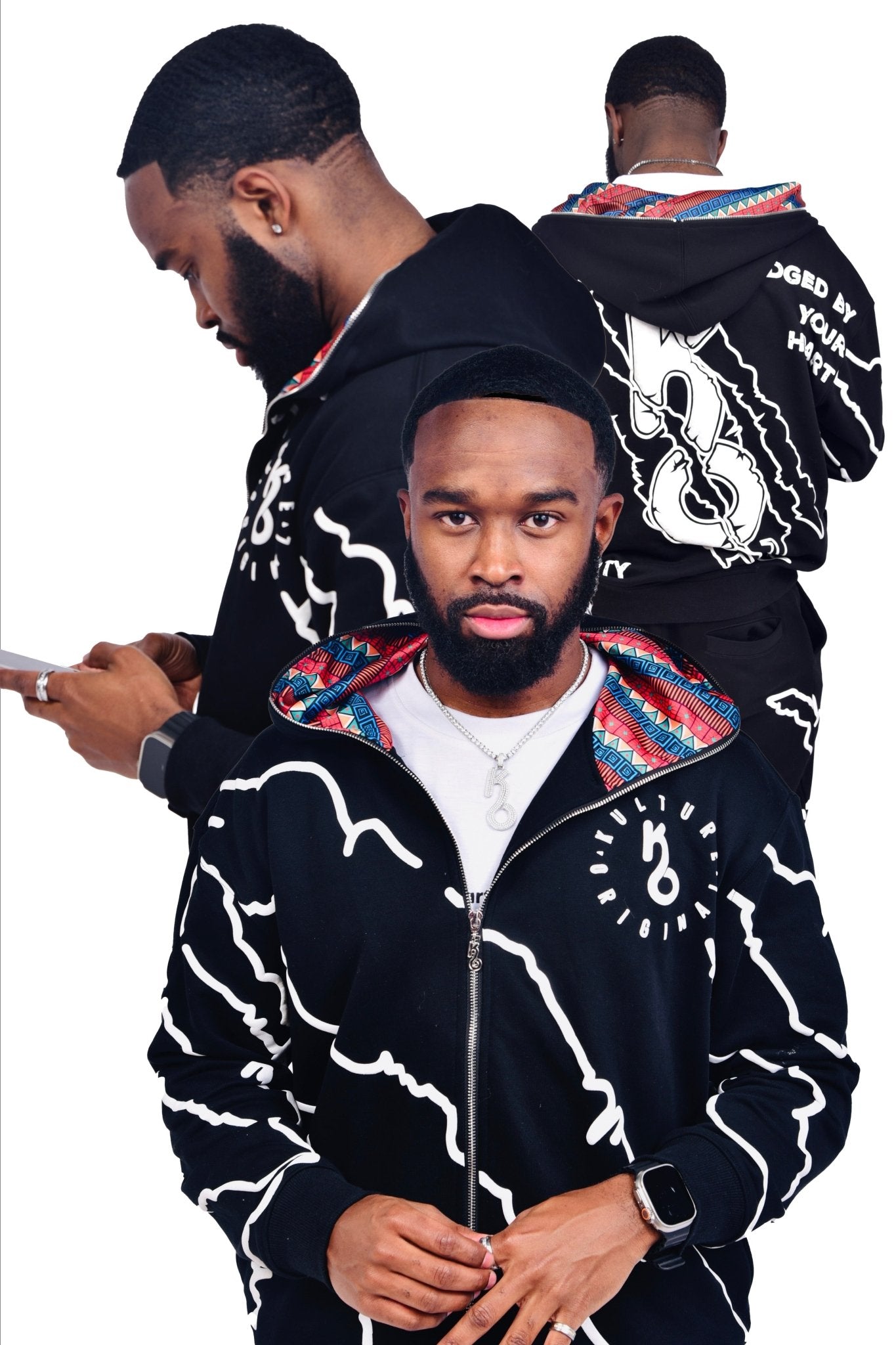 Black Premium ZipUp Hoodie - Kulture Original