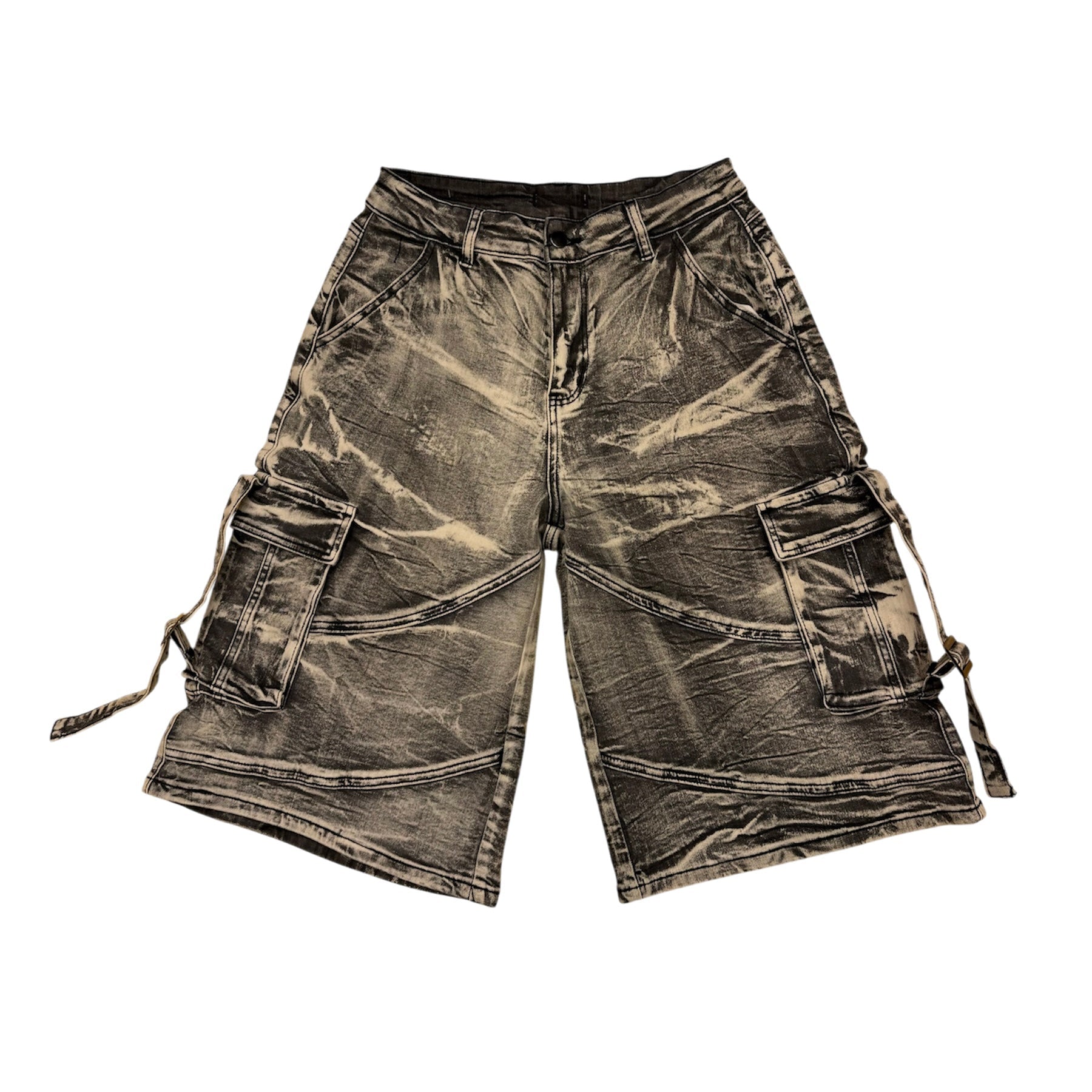 Black Washed Cargo Shorts - Kulture Original
