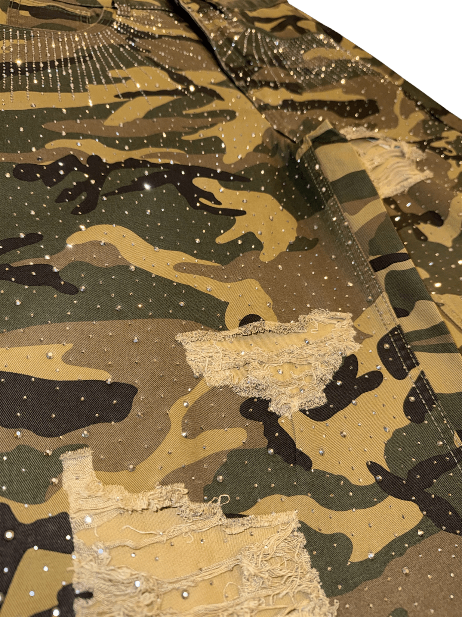 Camo RHINESTONES Jorts - Kulture Original