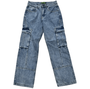 Denim Cargo Jeans Acid washed - Kulture Original