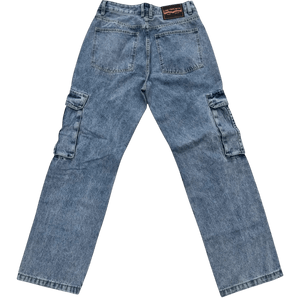 Denim Cargo Jeans Acid washed - Kulture Original