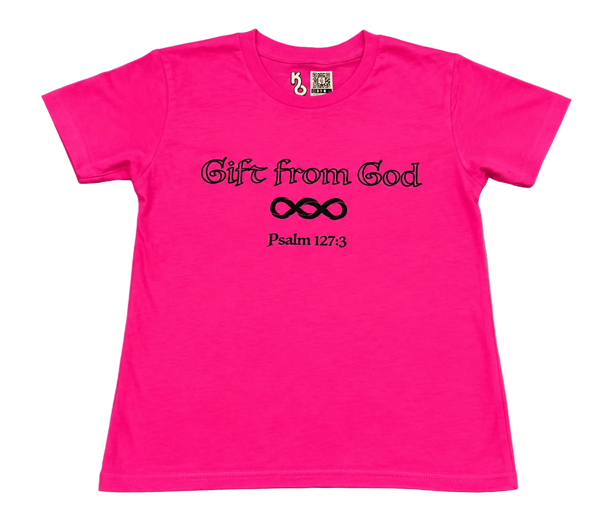 Gift from God Kids Christian T-Shirt - Hot Pink Youth Tee - Kulture Original