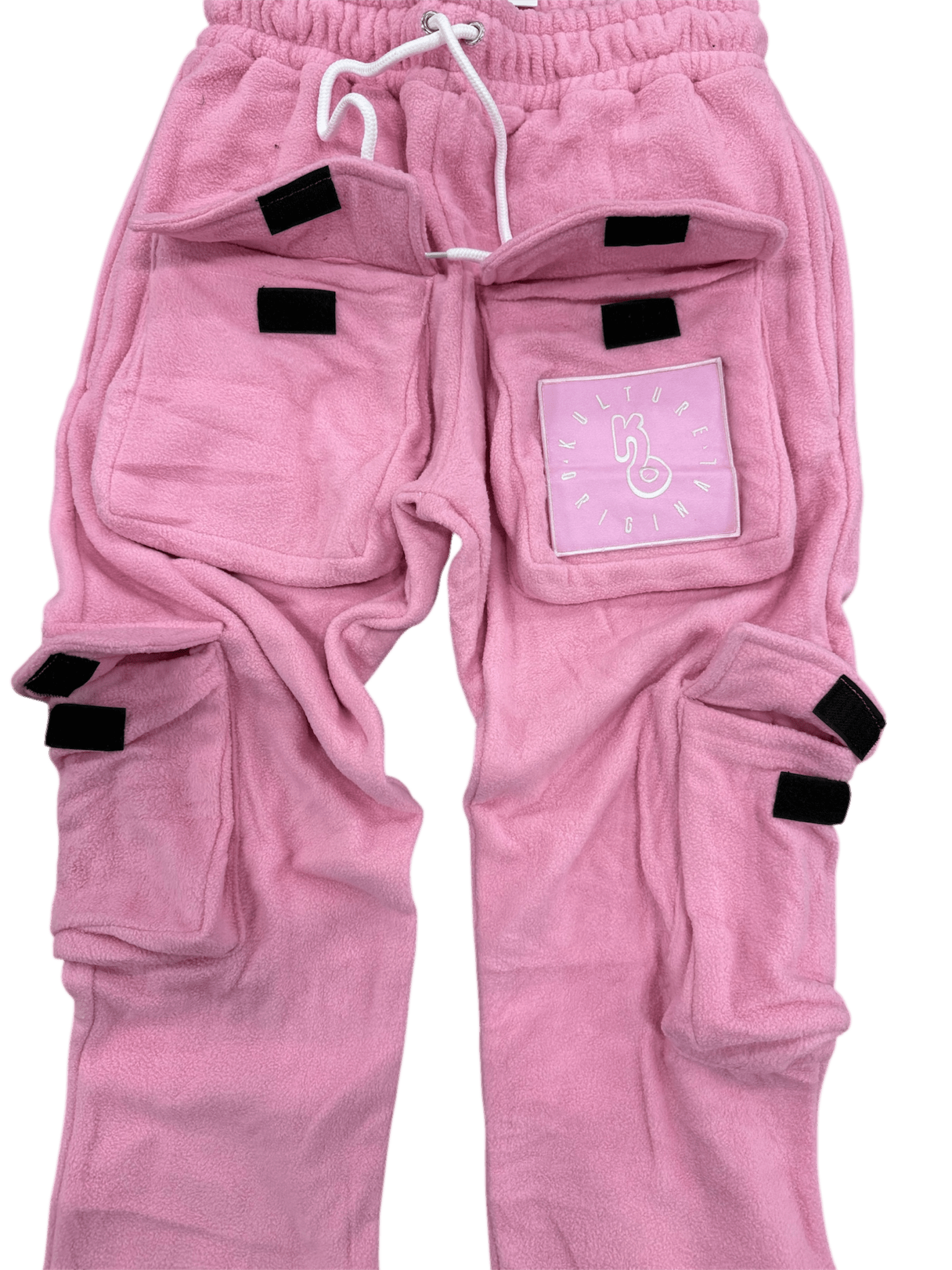 Pink Cargo Stacked Sweatpants - Kulture Original