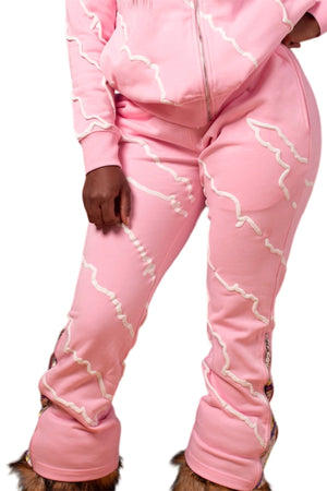 Pink Premium Stacked Sweatpants - Kulture Original