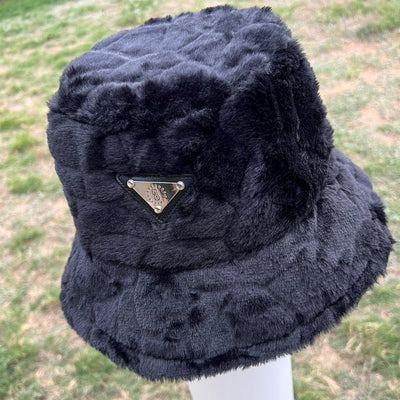 Black Fur Bucket Hat - Kulture Original