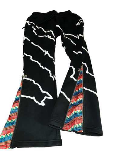 Black Premium Stacked Sweatpants - Kulture Original