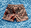 Brown/Cream Pattern Shorts (women) - Kulture Original