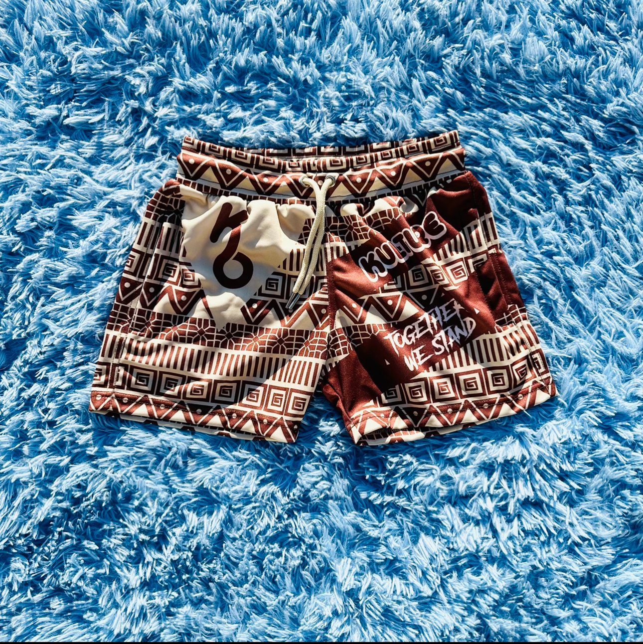 Brown/Cream Pattern Shorts (women) - Kulture Original