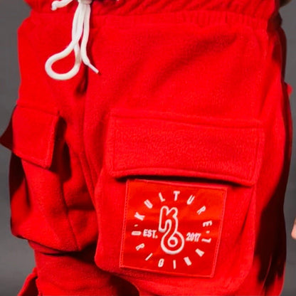 Red Fleece Sweatpants - Kulture Original
