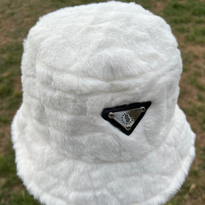 White Fur Bucket Hat - Kulture Original